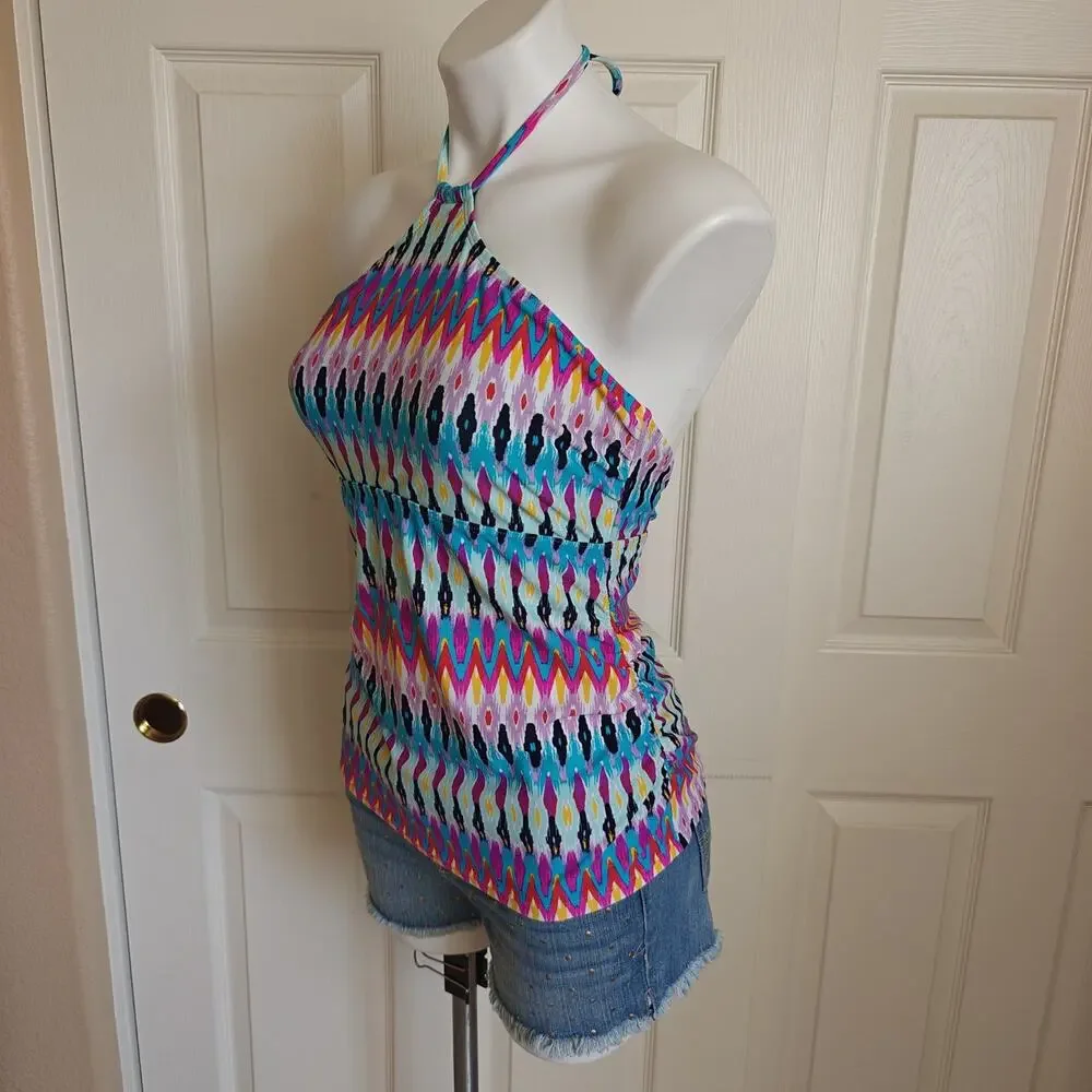 Athleta Boscabell High Neck Tankini sz M